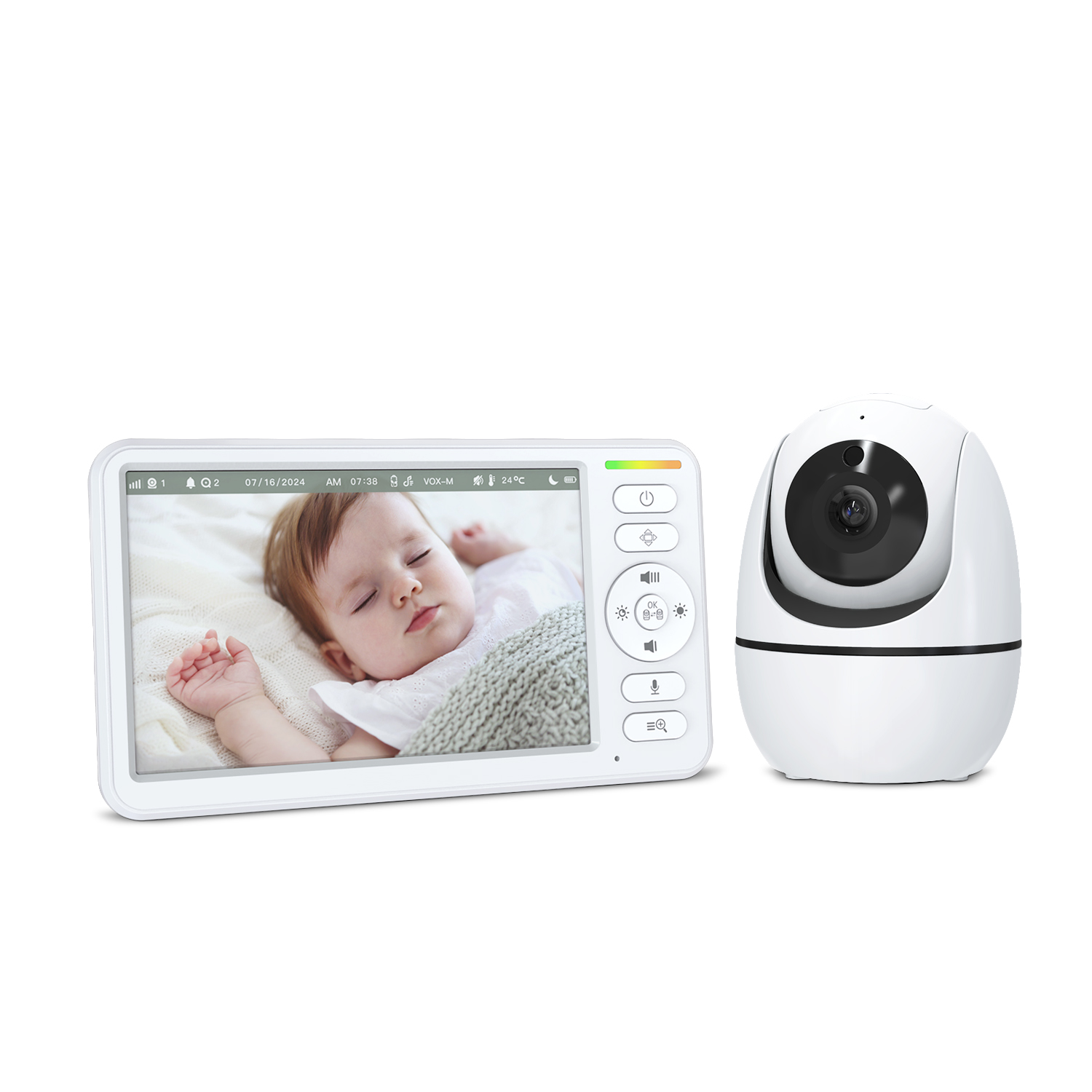 Wearable Baby Monitor - 5 Inch Baby Monitor with PTZ