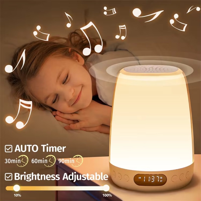 Sound Sleep Trainer Clock - Bluetooth Speaker Kids Alarm Clock RGB