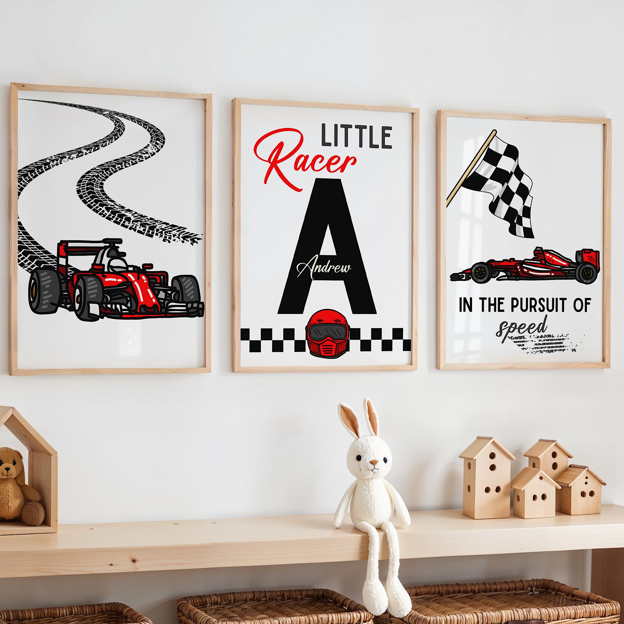 Custom Name Racing Car Nursery - Baby Nursery Posters 리뷰 및 가격