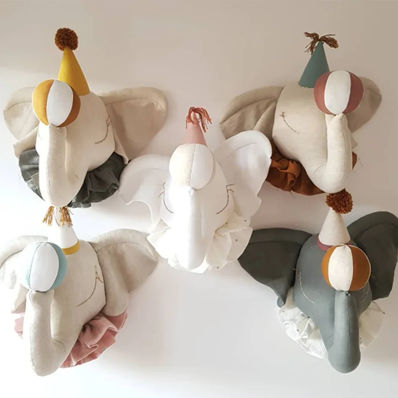INS Cartoon Animals Head Wall  - Baby Nursery Hanging Decor 리뷰 및 가격