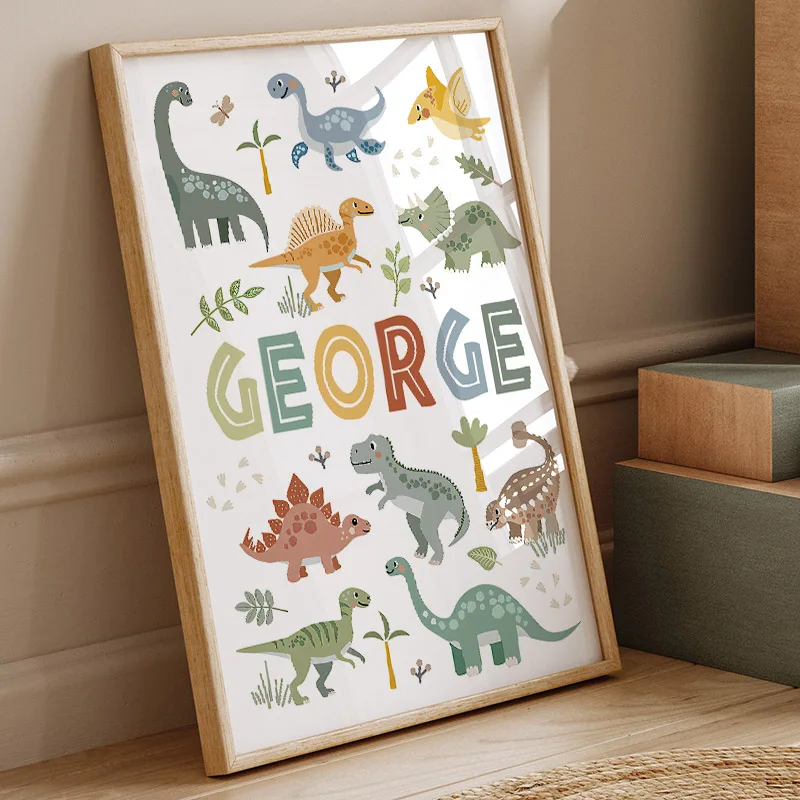 Cute Dinosaur T-Rex Brachiosau - Baby Nursery Posters 리뷰 및 가격