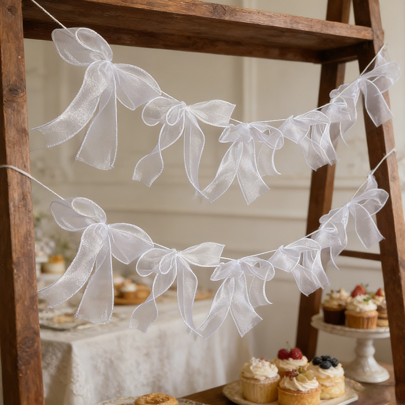 Pink Bow Ribbon Hanging Garlan - Baby Nursery Hanging Decor 리뷰 및 가격