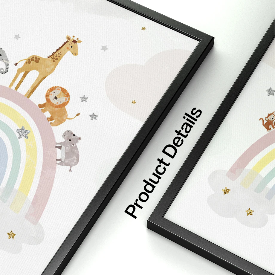 Giraffe Elephant Hot Balloon S - Baby Nursery Posters 리뷰 및 가격