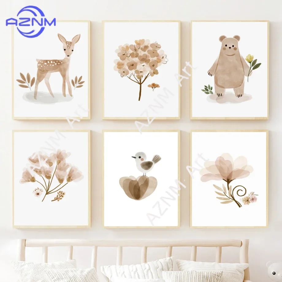 Boho Nursery Wall Art Canvas - - Baby Nursery Posters 리뷰 및 가격