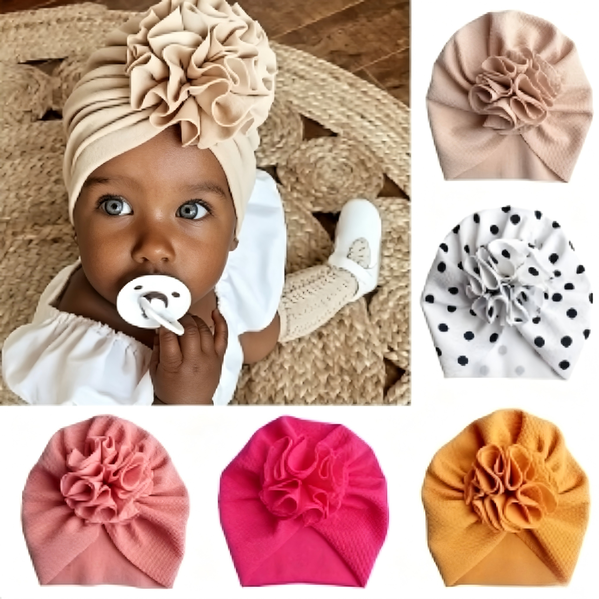 Soft Cute Floral Baby Turban H - Baby Wrap Stretchy 리뷰 및 가격
