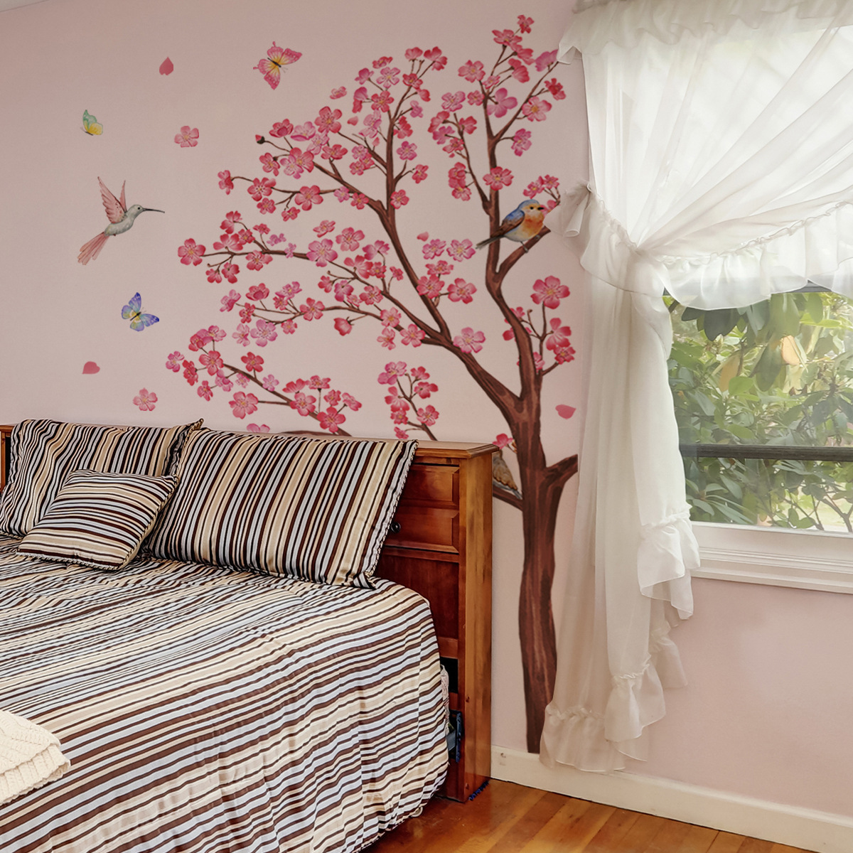 Watercolour Bird Flower Wall S - Baby Nursery Accessories 리뷰 및 가격