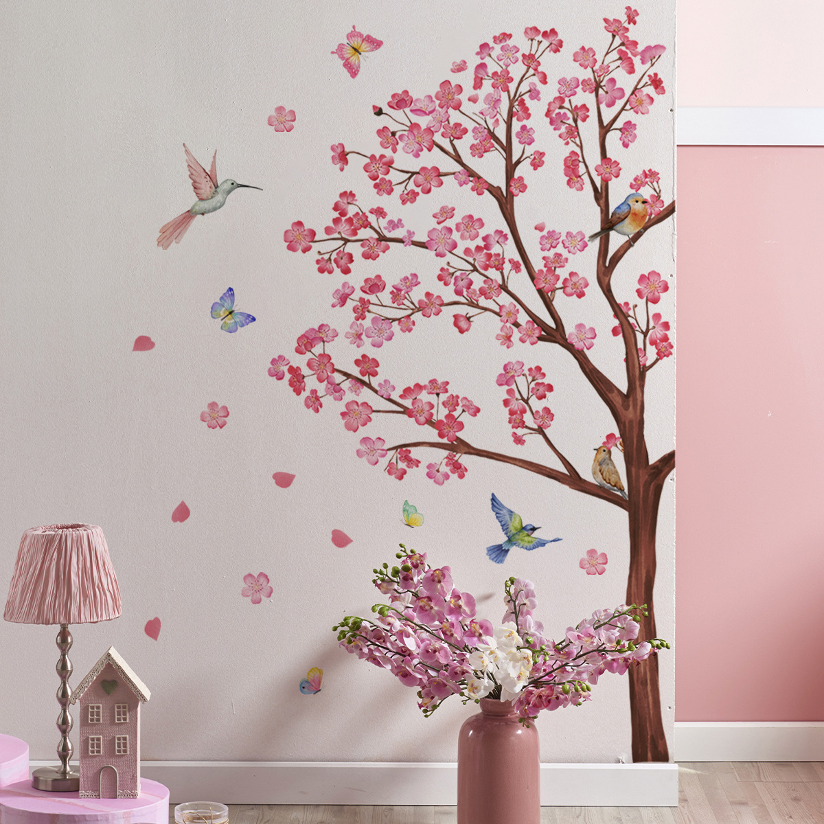 Watercolour Bird Flower Wall S - Baby Nursery Accessories 리뷰 및 가격