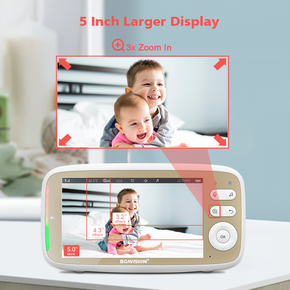 VB803 Baby Monitor 5 Inch 720P - Wearable Baby Monitor 리뷰 및 가격