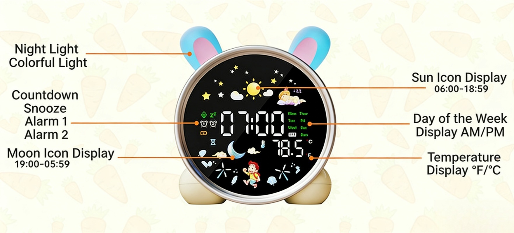 Kids Alarm Clock Ready to Rise - Sound Sleep Trainer Clock 리뷰 및 가격