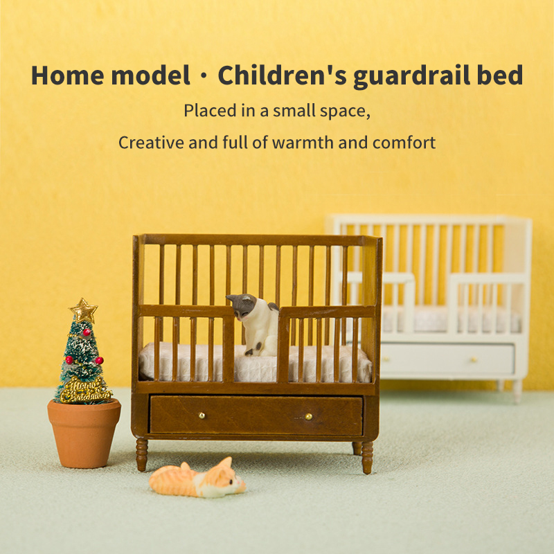 1:12 Miniature White Wood Baby - Baby Nursery Accessories 리뷰 및 가격