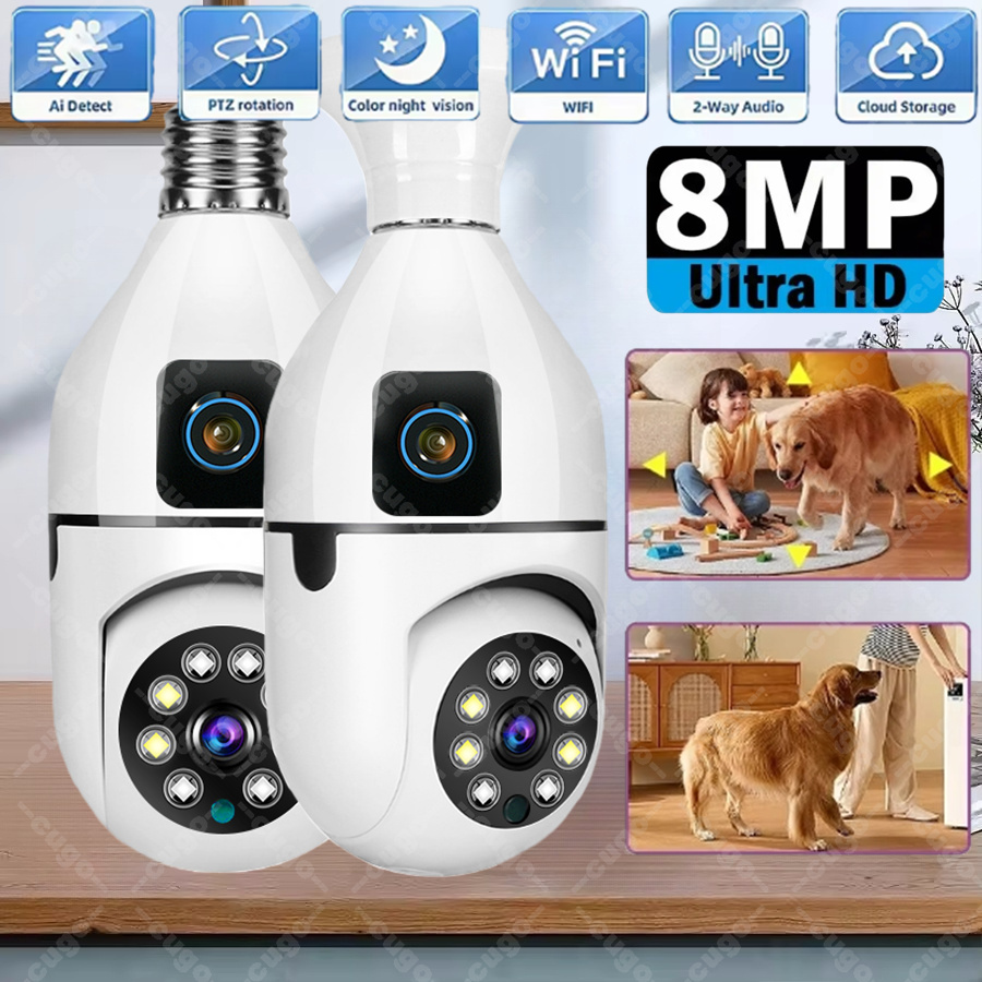 WiFi IP Camera E27 Bulb Cam 8M - Wearable Baby Monitor 리뷰 및 가격