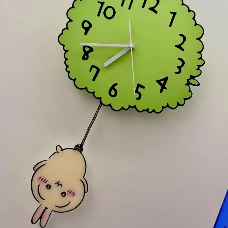 Cute Chiikawa Pendulum Wall Cl - Baby Nursery Hanging Decor 리뷰 및 가격