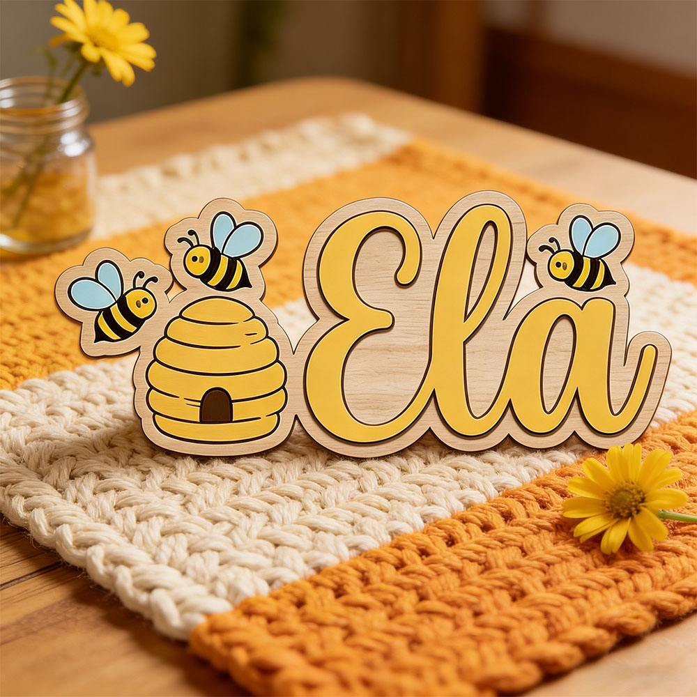 Personalized Cute Bee Hive Nam - Baby Nursery Hanging Decor 리뷰 및 가격