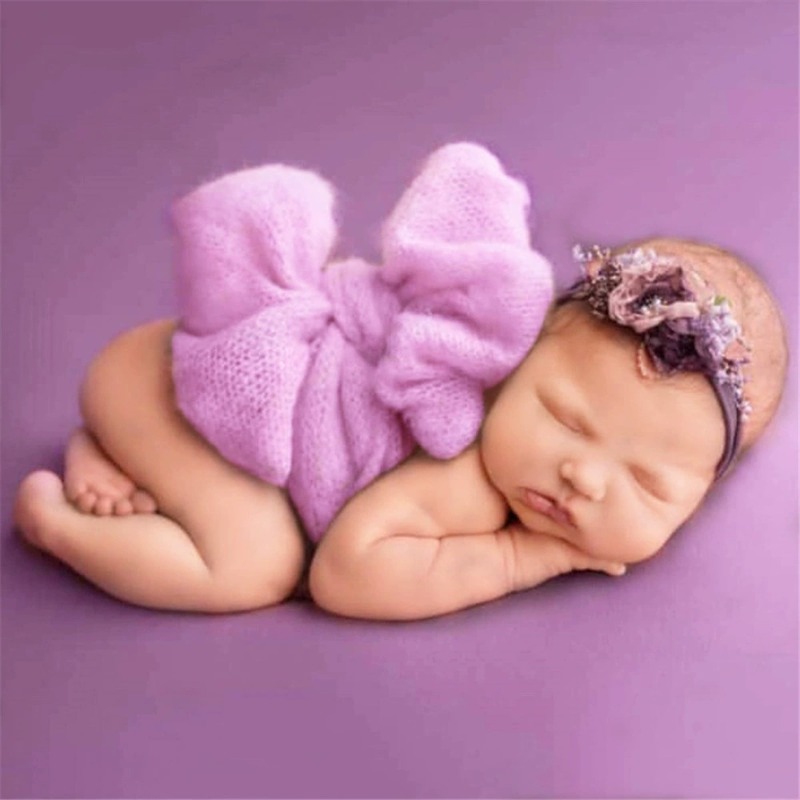 2pcs Butterfly Bowknot Pose Be - Baby Wrap Stretchy 리뷰 및 가격