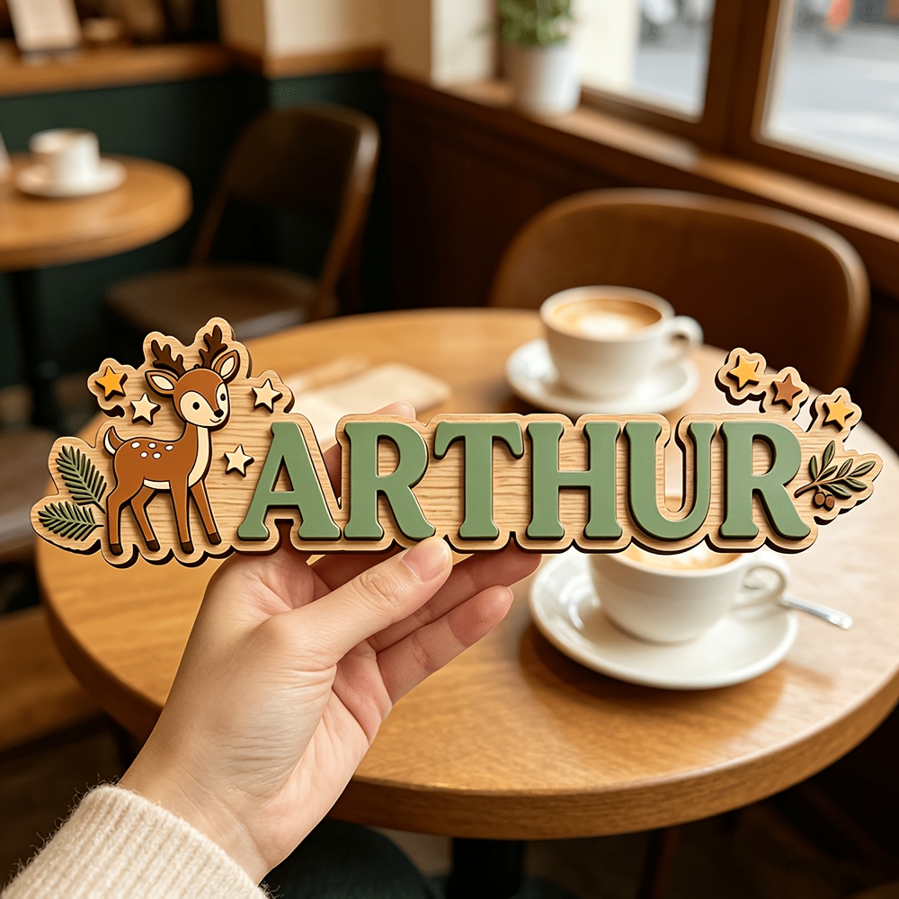 Custom Deer & Star Wooden Name - Baby Nursery Hanging Decor 리뷰 및 가격