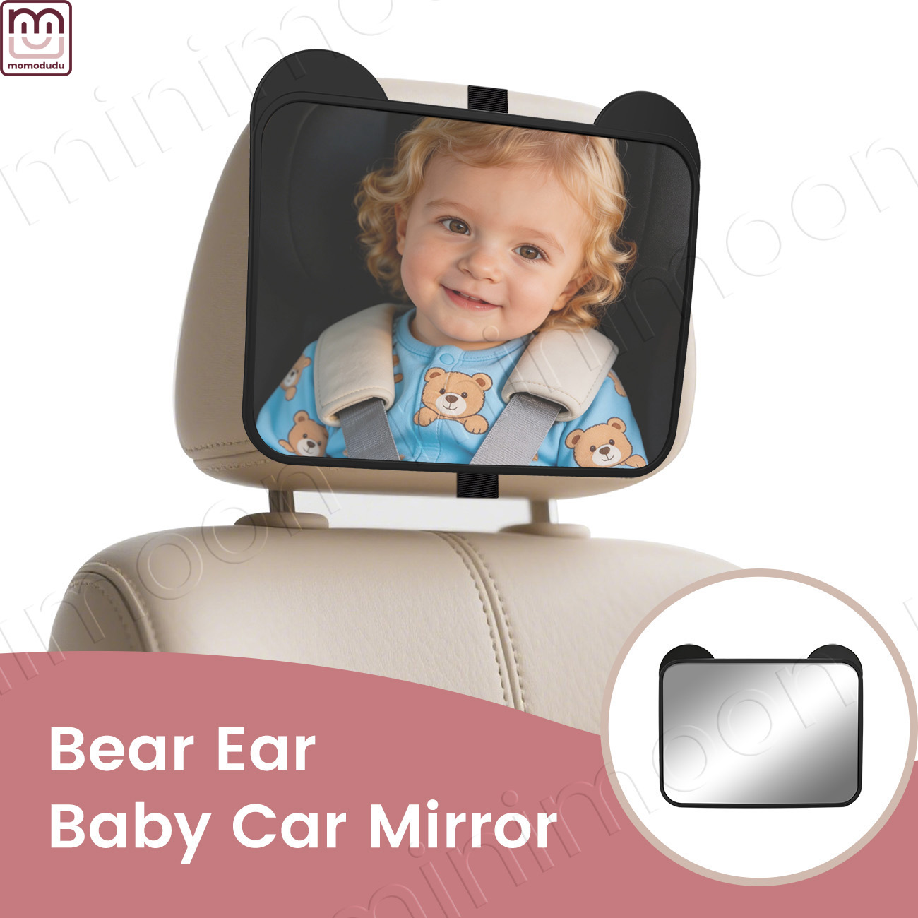 Cute Bear-Ear Car Seat Mirror, - Wearable Baby Monitor 리뷰 및 가격
