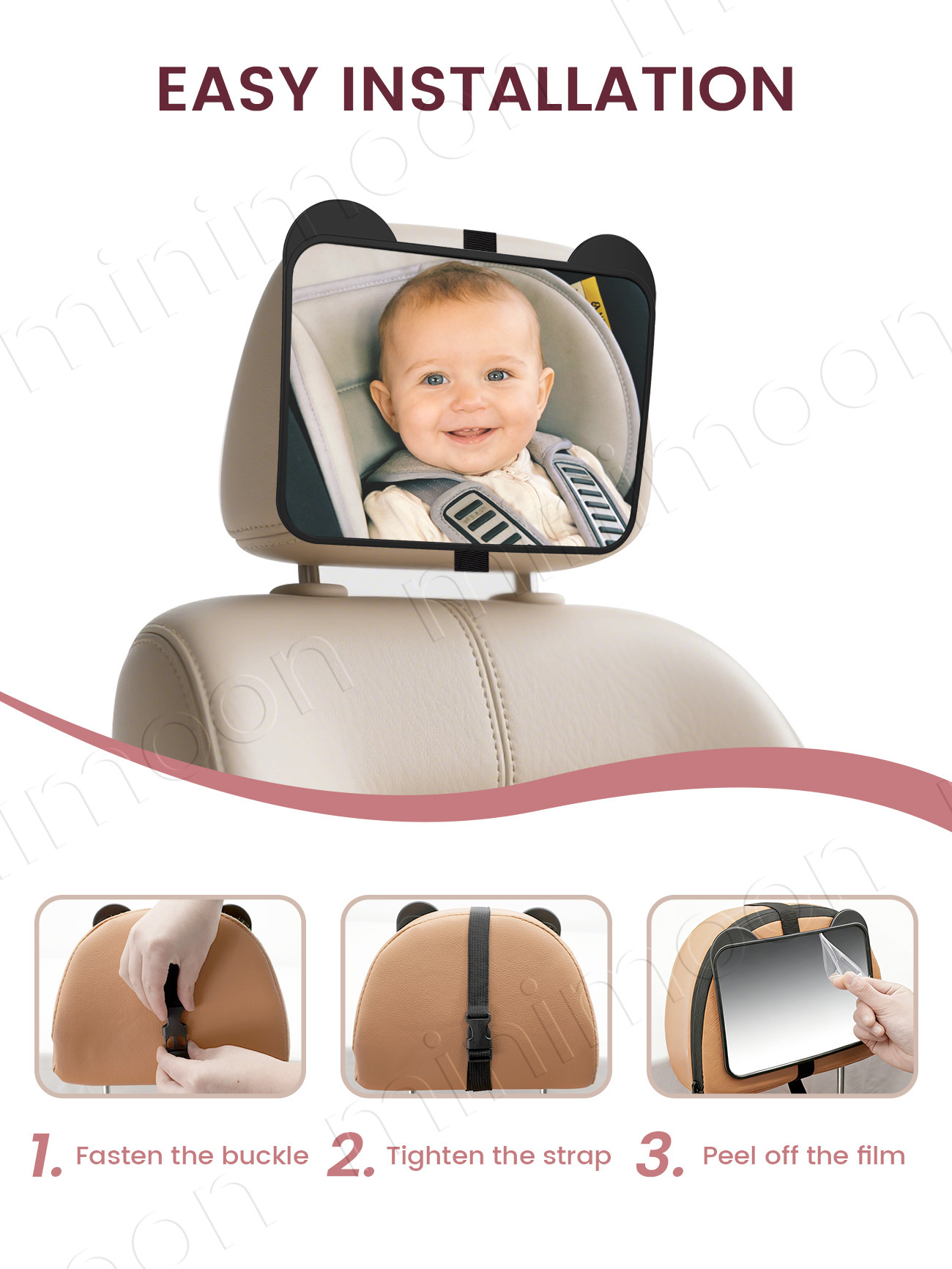 Cute Bear-Ear Car Seat Mirror, - Wearable Baby Monitor 리뷰 및 가격