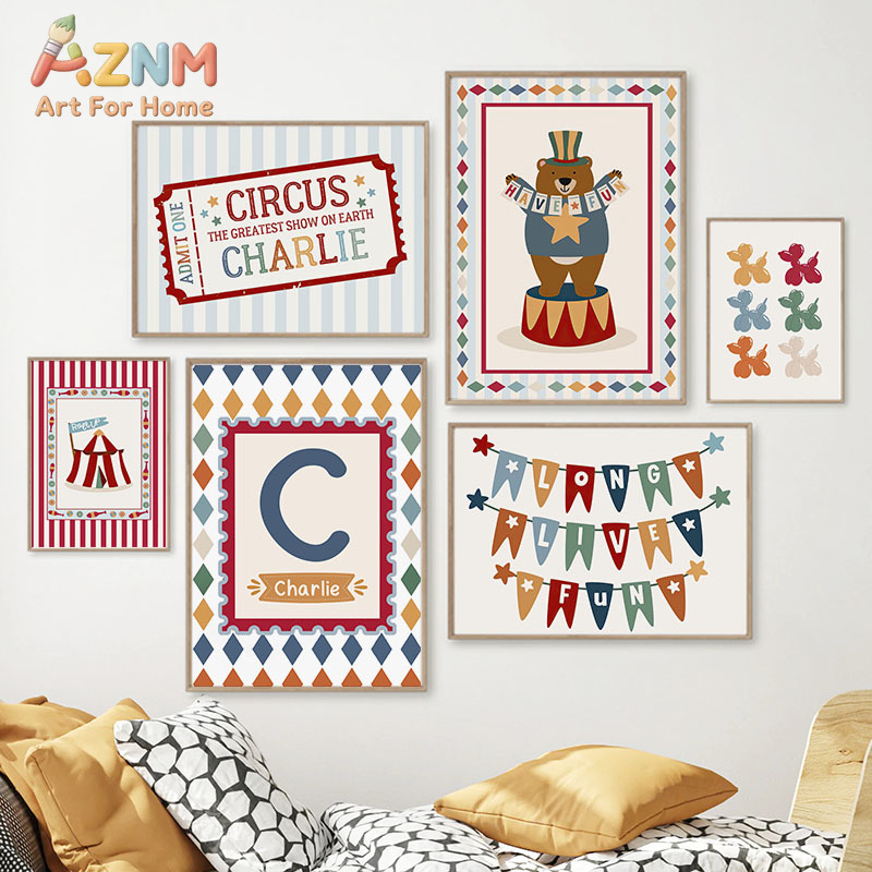 Circus Bear Magician Dog Quote - Baby Nursery Posters 리뷰 및 가격