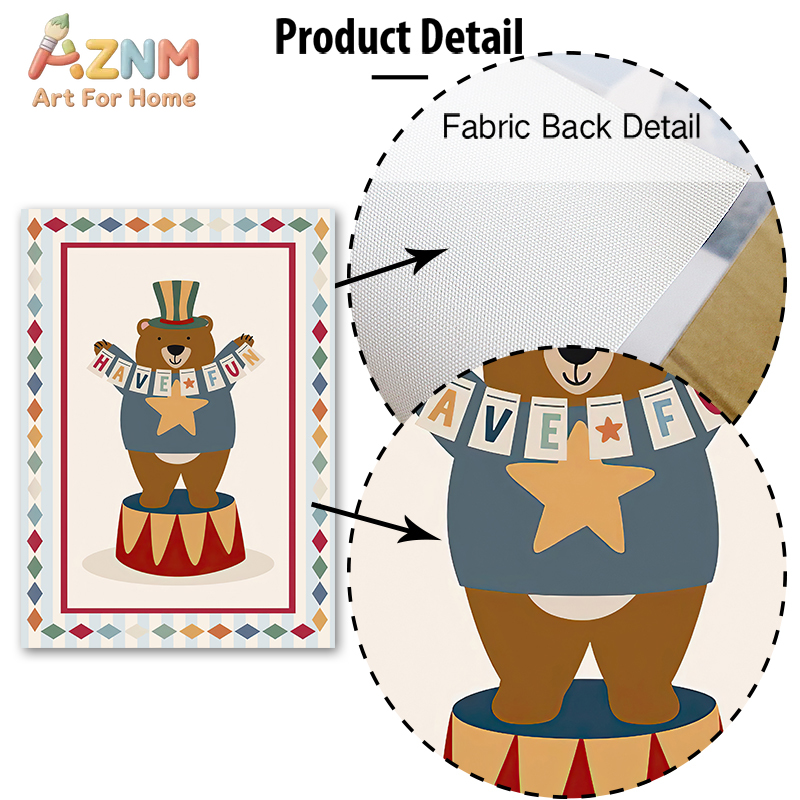 Circus Bear Magician Dog Quote - Baby Nursery Posters 리뷰 및 가격