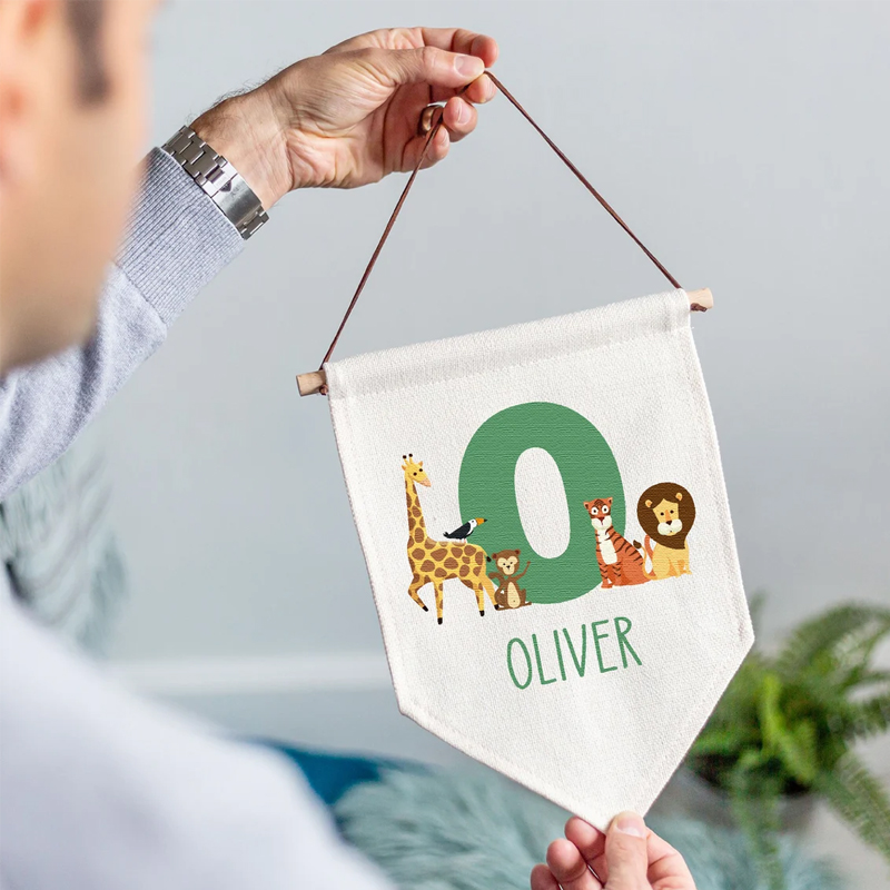 Personalised Name Jungle Anima - Baby Nursery Hanging Decor 리뷰 및 가격