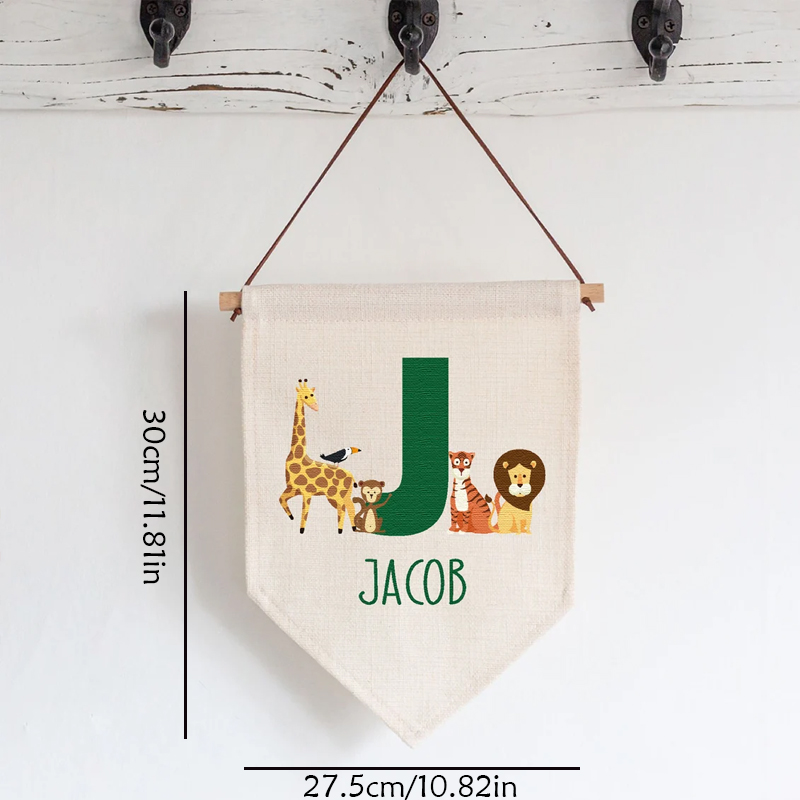 Personalised Name Jungle Anima - Baby Nursery Hanging Decor 리뷰 및 가격