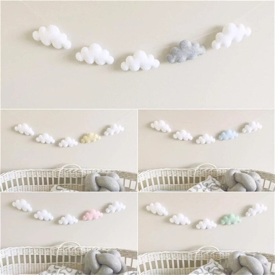 Nordic Felt Cloud Garlands Str - Baby Nursery Hanging Decor 리뷰 및 가격