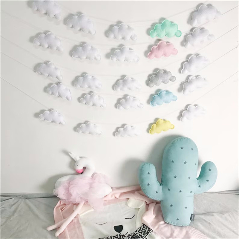 Nordic Felt Cloud Garlands Str - Baby Nursery Hanging Decor 리뷰 및 가격